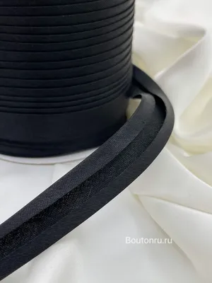 Косая бейка черная 15 мм – купить за 25 руб | BOUTON.RU
