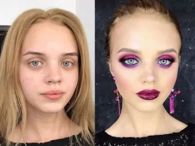 Фото девушек до и после макияжа - Экспресс газета