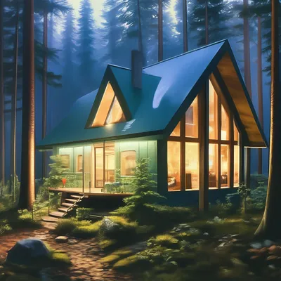 Дача в лесу/Cottage in the forest - Работа из галереи 3D Моделей