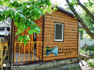 Купить дачный домик с верандой из трех частей, размеры 6 на 7,5 метров от  280 тысяч рублей.