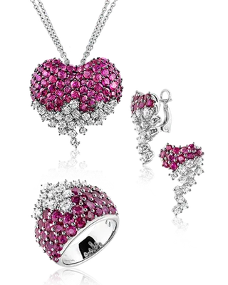 Серьги Damiani Sophia Loren Комплект с бриллиантами и рубинами (10674) –  купить выгодно, узнать наличие и цены в часовом ломбарде