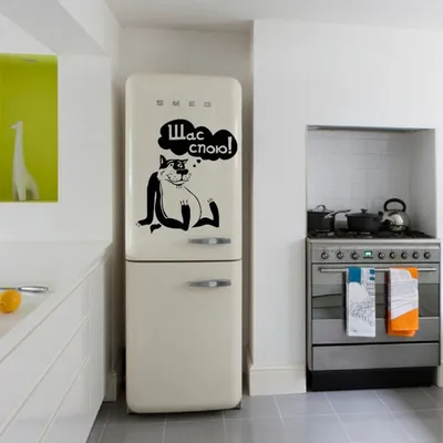 Самоклеящаяся пленка на холодильник: как обклеить +50 фото | Декор,  Современное оформление, Металлические подносы