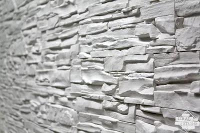 Декоративный камень Сланец Альпийский белый из гипса