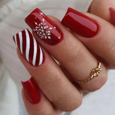 Носимый маникюр, дизайн ногтей, декор в полоску, рождественские накладные  ногти, модные накладные ногти – лучшие товары в онлайн-магазине Джум Гик