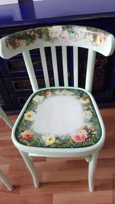 Купить Стулья венские!! - мятный, стул, стулья, кухня, роспись, Декупаж,  гостиная, детская комната | Покрашенные стулья, Утилизированная мебель,  Украшенные стулья