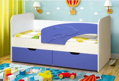 Кровать детская Дельфин МДФ мат/глянец - купить в Севастополе по цене 13  478 руб. в интернет-магазине Топсон с доставкой