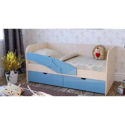 Детская кровать Дельфин-3 МДФ оранжевый (80х160) - купить за 11 394 руб. в  Москве - Интернет магазин «Мебель Скоро»