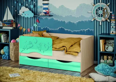 Детская кровать с матрасом \"Дельфин-2\" купить по цене 18,170.00 рублей в  Белгороде