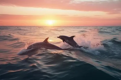 Как нарисовать дельфинов на закате - YouTube