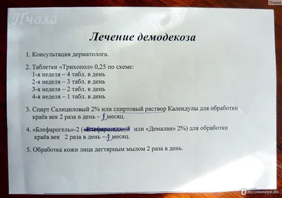 Демодекоз у человека на лице: симптомы, схема лечения, профилактика