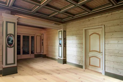 Отделка деревянными панелями стен внутри дома - Панелями в Москве