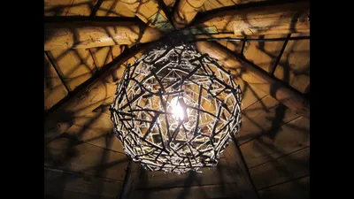 Crafts chandelier from branches - YouTube