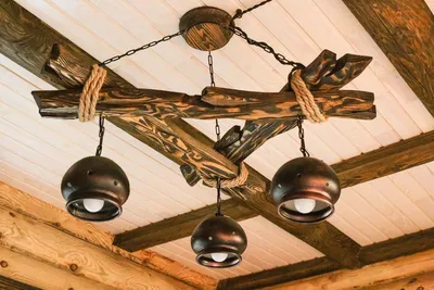 🏷 Люстра подвесная деревянная Light House DL-18571/6 цвет бронза +  коричневый купить за 4 020.00грн. в ИМ Light-Deco - ☎ 098 578-9789