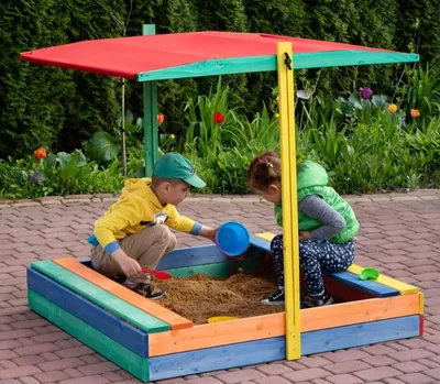 Купить Детская деревянная песочница с крышей IgraGrad с доставкой во все  города России | Интернет-магазин Playgrounds34