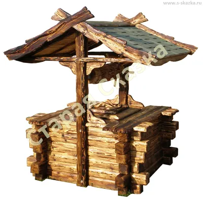 Колодец деревянный декоративный, На газон - купить по низкой цене с  доставкой в интернет-магазине OZON (928641514)