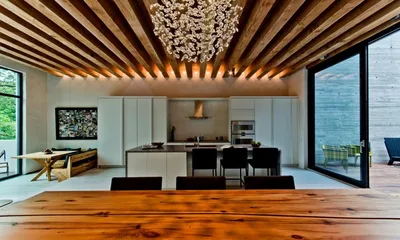Необычные деревянные потолки | Смотреть 47 идеи на фото бесплатно