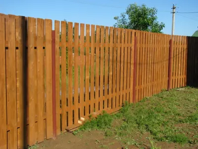 Садовый деревянный штакетник - Забор - Цена