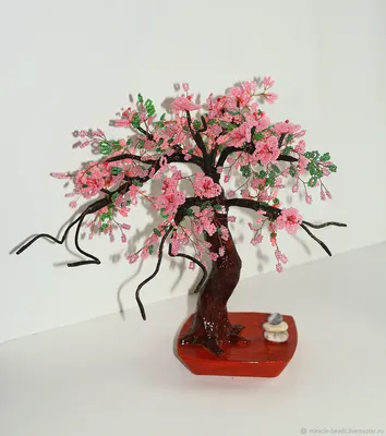 Beaded Sakura handmade, part 1 - Tutorial - YouTube