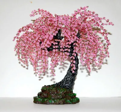 Сакура и Розовое дерево из бисера