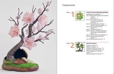 Купить Дерево сакуры из бисера | Skrami.ru