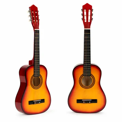 Детская гитара, большая, классическая, деревянная, 6 струн, ECOTOYS -  Детские музыкальные инструменты - INTOP.lv - Твой интернет-магазин