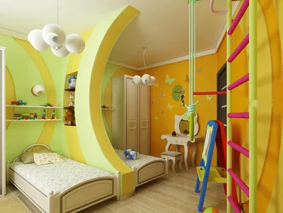 Картинки по запросу дизайн комнаты для разнополых детей разного возраста |  Дизайн, Для дома, Детская комната