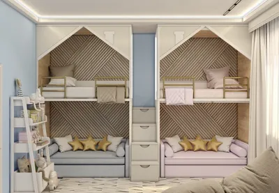 100 идей дизайна детской комнаты для двоих разнополых детей | ivd.ru