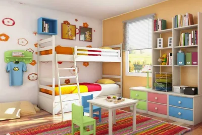 Дизайн детской для мальчика и девочки: требования к комнате, как правильно  обустроить интерьер и подобрать мебель для двоих разнополых детей, декор,  зонирование