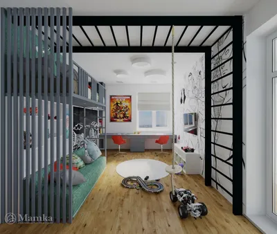 Дизайн детской комнаты со спортивным уголком - красочное воплощение  оригинальной идеи для двоих мальчиков | Детская мебель | Дизайн | Mamka™ |  Дзен