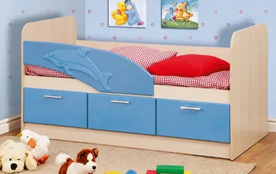Купить Детская кровать Дельфин 1400,1600,1800 мм в интернет-магазине  komfortmebel.com