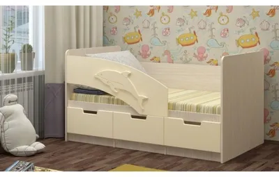Детская кровать-диван Дельфин-6 МДФ (80х180) в КУПИКРОВАТКУ.РУ выгодно