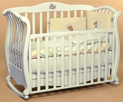 Детская кроватка Papaloni Винни колесо качалка | Гипермаркет - Детские  товары