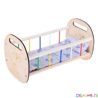 Детская кроватка для новорожденного Беби-1 колесо-качалка, натуральный цвет  - купить с доставкой по выгодным ценам в интернет-магазине OZON (915927903)