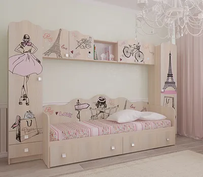 Спальня детская Натали белый глянец в г. Москва от производителя по цене  125199 руб. – купить недорого в интернет-магазине Эра