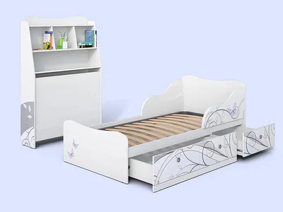 Детская кровать Леди-3 с изголовьем, спальное место 190х90 см - Детская  мебель Леди (Сканд)