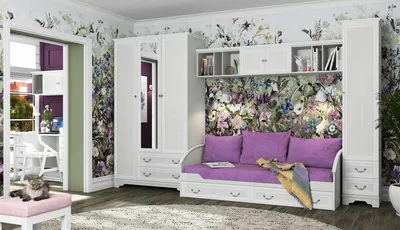 Кровать-чердак Леди-1 - кровать от производителя Сканд-Мебель, купить,  заказать в Москве / Детские кровати в Москве - интернет магазин мебели для  детей Deti-krovati.ru