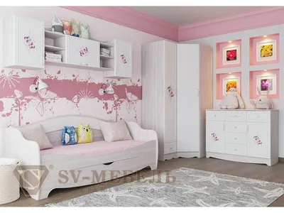 Детская мебель Акварель 1 для девочки / Мебельная фабрика «SV-мебель», г.  Пенза