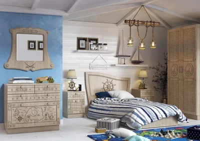 Мебель для детской комнаты в морском стиле