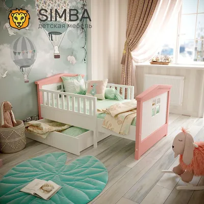 Кровать детская 90х166х76 см, Simba Mebel PRINCESS - купить с доставкой по  выгодным ценам в интернет-магазине OZON (636293308)