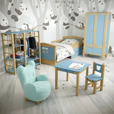 Шкаф детский для вещей монтессори STAR – Детская мебель SIMBA