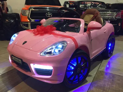 Розовый детский электромобиль Porsche Panamera A444AA VIP