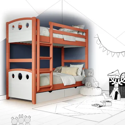 Детская двухярусная кровать \"Трансформер 2\" (800 × 1900, 900 × 2000) -  купить в Украине. Детская двухярусная кровать \"Трансформер 2\" (800 × 1900,  900 × 2000) - цена (442757) в интернет магазине мебели Mekko