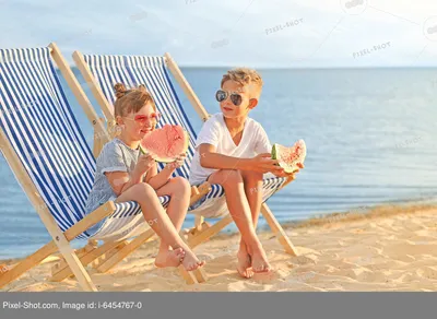 Happy children on beach Stock Photo by ©mac_sim 37773181