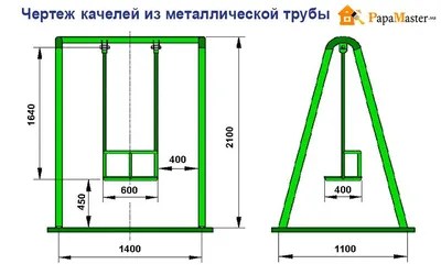 Как сделать качели из труб своим руками | Качели, Мебель для заднего двора,  Дизайн игровой площадки