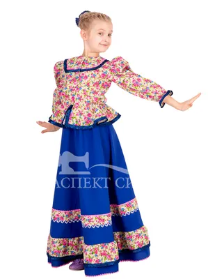 Кубанский казачий костюм \"Рая\" для девочки ( блуза, юбка, шлычка) |  «Аспект-Сити»