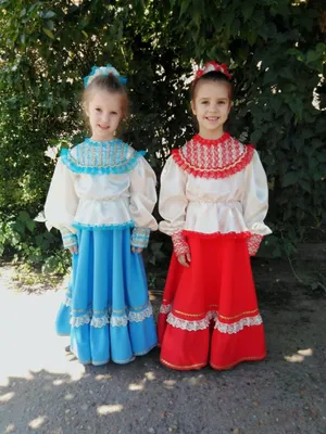 Кубанский казачий костюм \"Рая\" для девочки ( блуза, юбка, шлычка) |  «Аспект-Сити»
