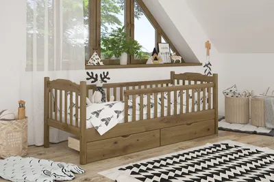 Кровать детская с бортиком \"Карина\" (массив дерева) - купить по лучшей цене  в Черкассах от компании \"Интернет-магазин мебели \"Гора меблів\"\" - 1654234339
