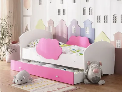 Детская кровать \"Тучка\" (с бортиками) 1,6 щиты купить недорого в  интернет-магазине «Формула мебели»
