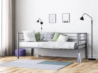 Односпальная металлическая кровать с бортиками \"Лорка\" - от российской  фабрики Формула мебели, купить, заказать в Москве.