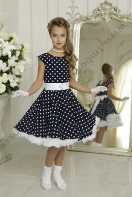 Детское платье в стиле Стиляги розовое NPL017-11 в интернет-магазине Ekakids
